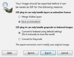 Gimp save as animation