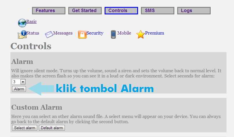 04 Klik tombol alarm 04 Klik tombol alarm