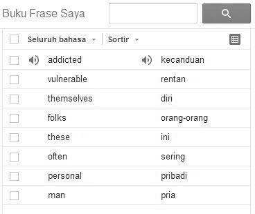 Buku phrase google translate