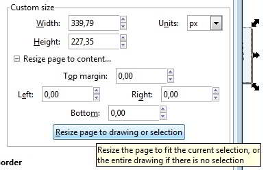 Klik Resize Page To Drawing Or Selection