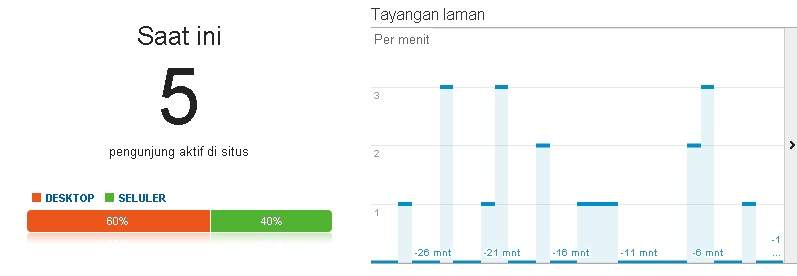Google Analytics - Real Time Visitor