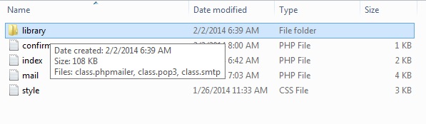folder library mailer