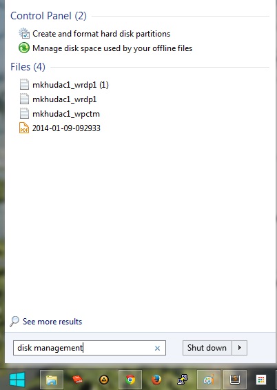 1. Cara Buka Disk Management