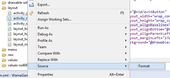 Eclipse Auto Formatting