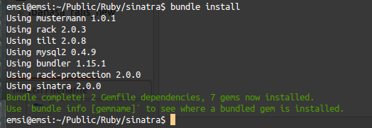 bundle install