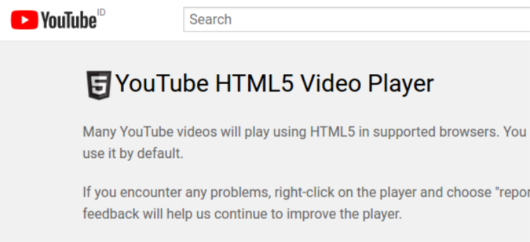Youtube HTML5