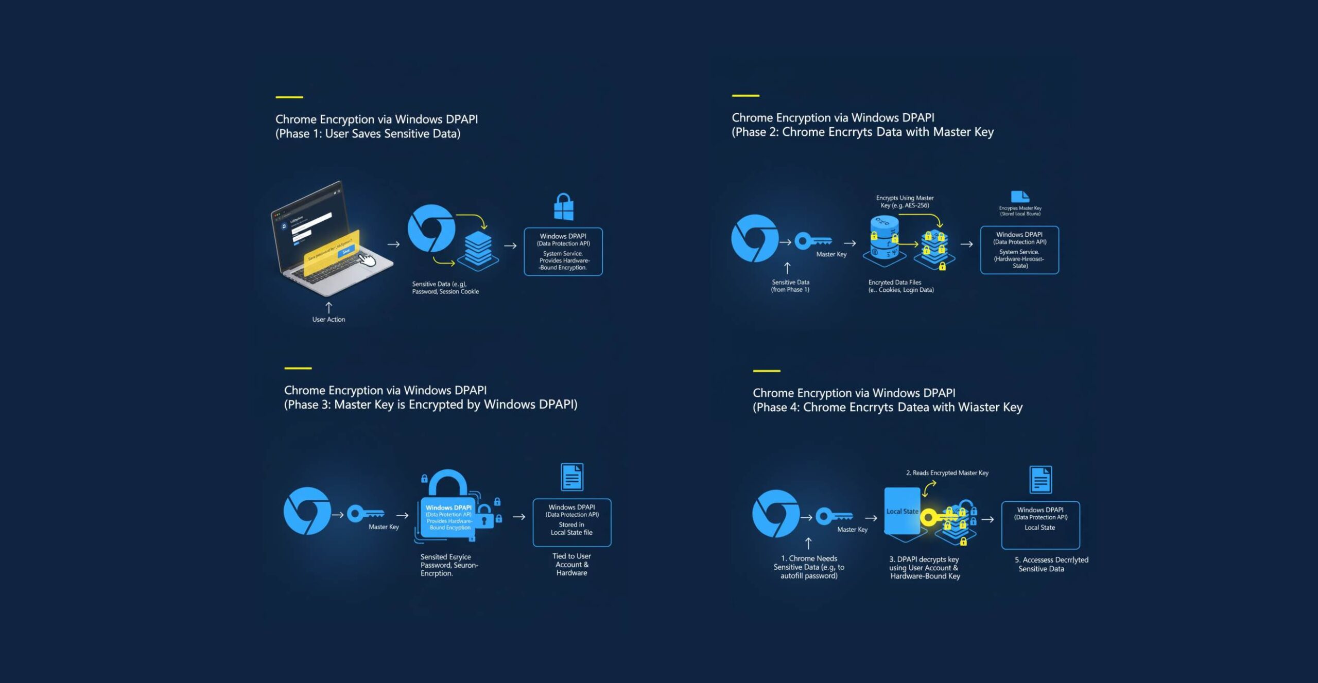 how chrome work with dpapi encryption os