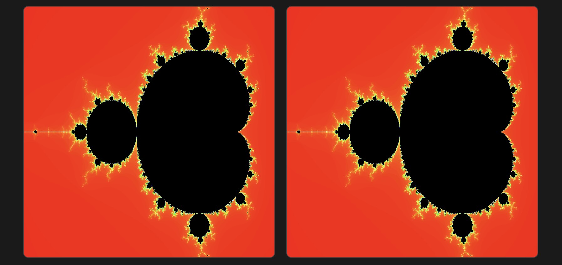 Hasil Canvas WebGPU Mandelbrot