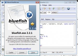 Bluefish Web Editor