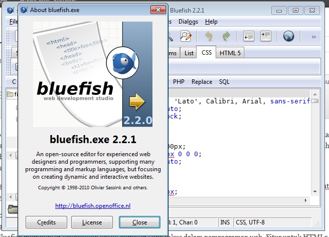 Bluefish Web Editor