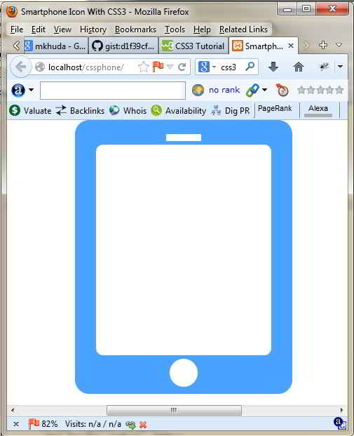 Hasil Akhir Icon Smartphone CSS3
