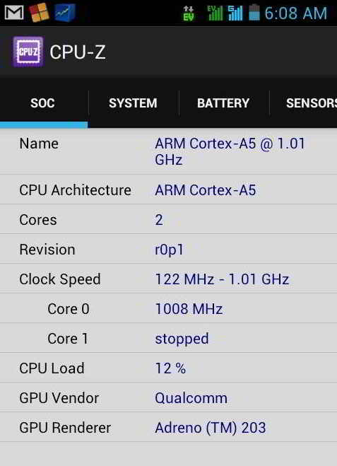 CPUZ Android Information