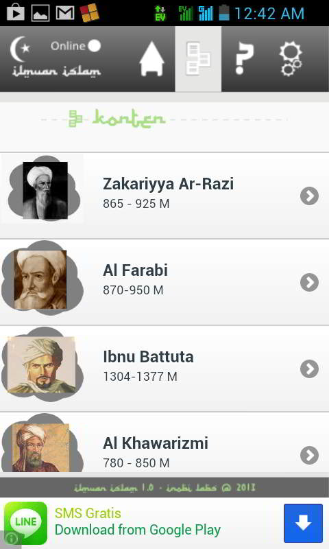 Ilmuwan Islam Android