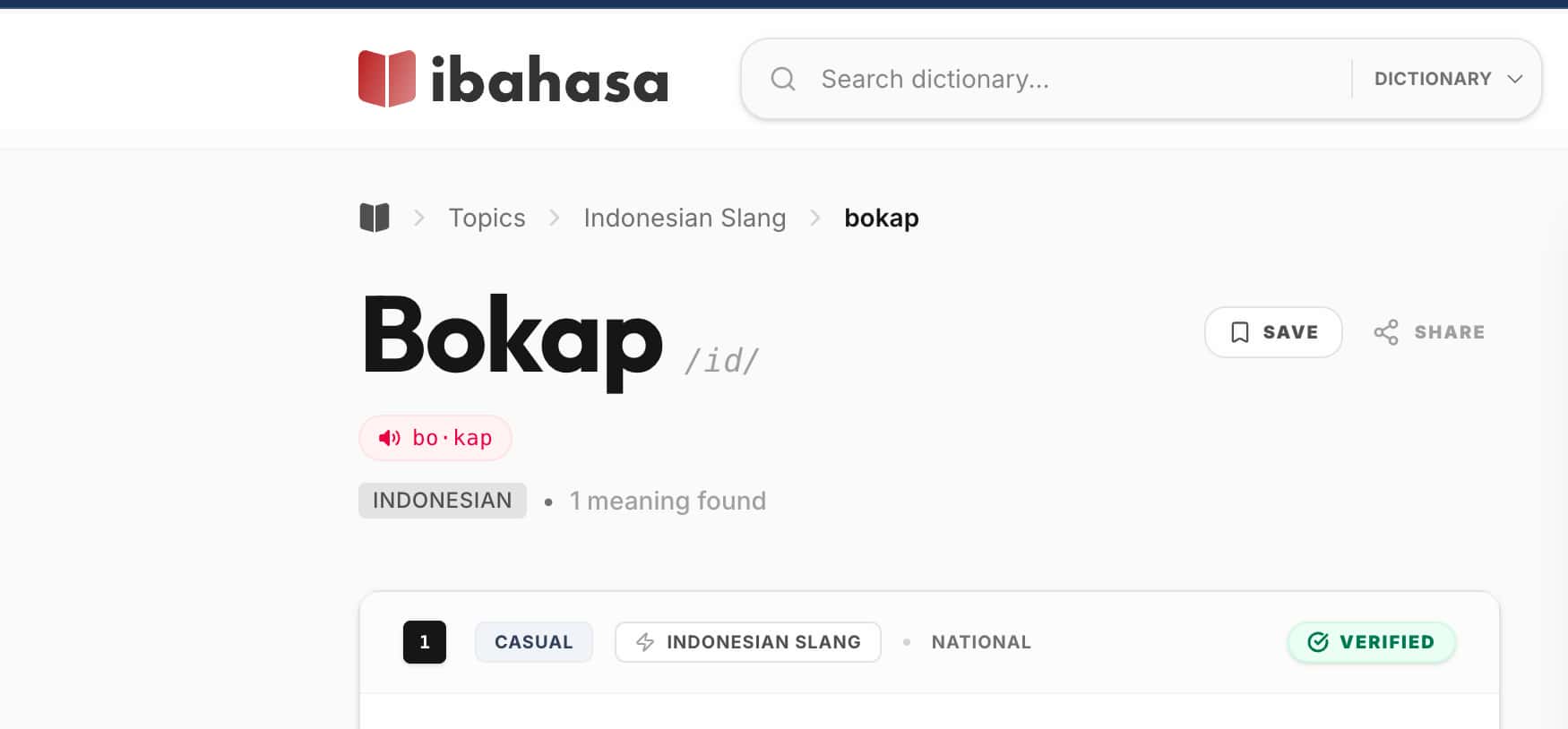 kamus ibahasa (lemma: bokap)
